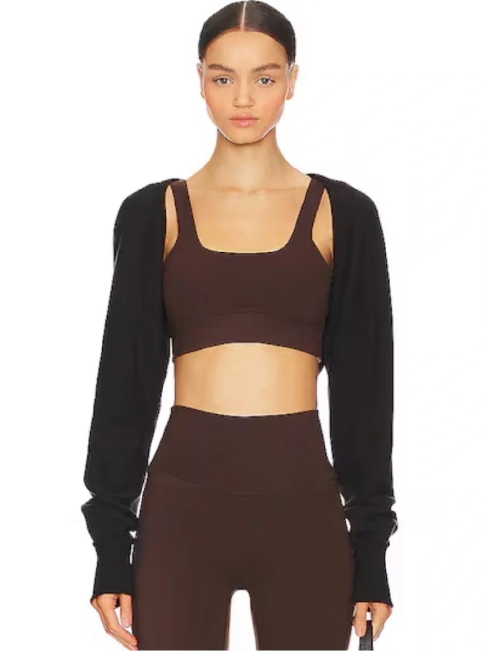 Varley Dark Chocolate Coffee Bean Scoop Neck FreeSoft Cori Bra Sports Bra S $73 - Picture 3 of 11